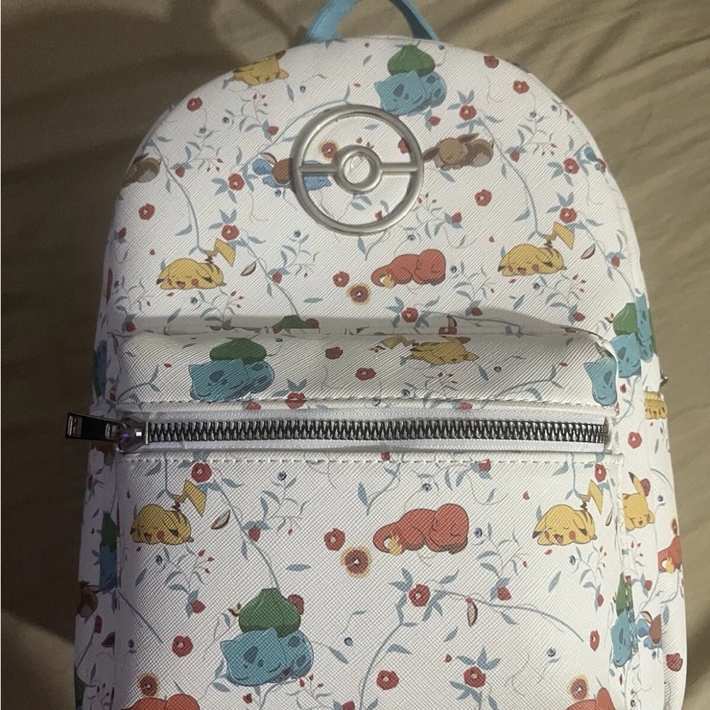 Pokemon White Mini Backpack with Playful Design